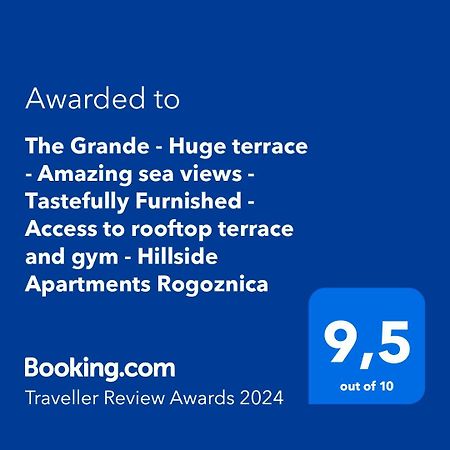 The Grande - Huge Terrace - Amazing Sea Views - Tastefully Furnished - Access To Rooftop Terrace And Gym - Hillside Apartments Rogoznica Рогозниця Екстер'єр фото
