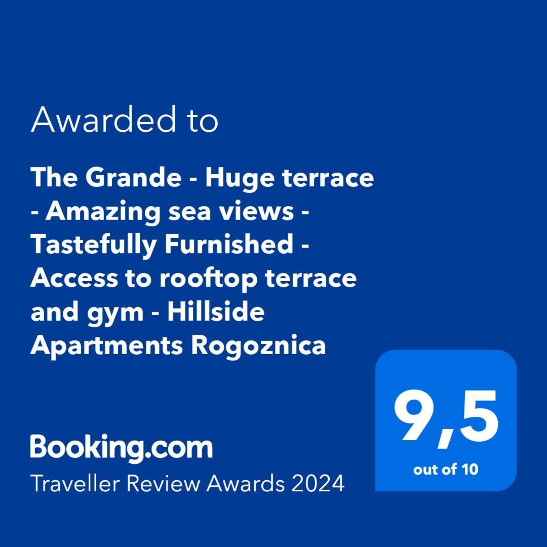 The Grande - Huge Terrace - Amazing Sea Views - Tastefully Furnished - Access To Rooftop Terrace And Gym - Hillside Apartments Rogoznica Рогозниця Екстер'єр фото